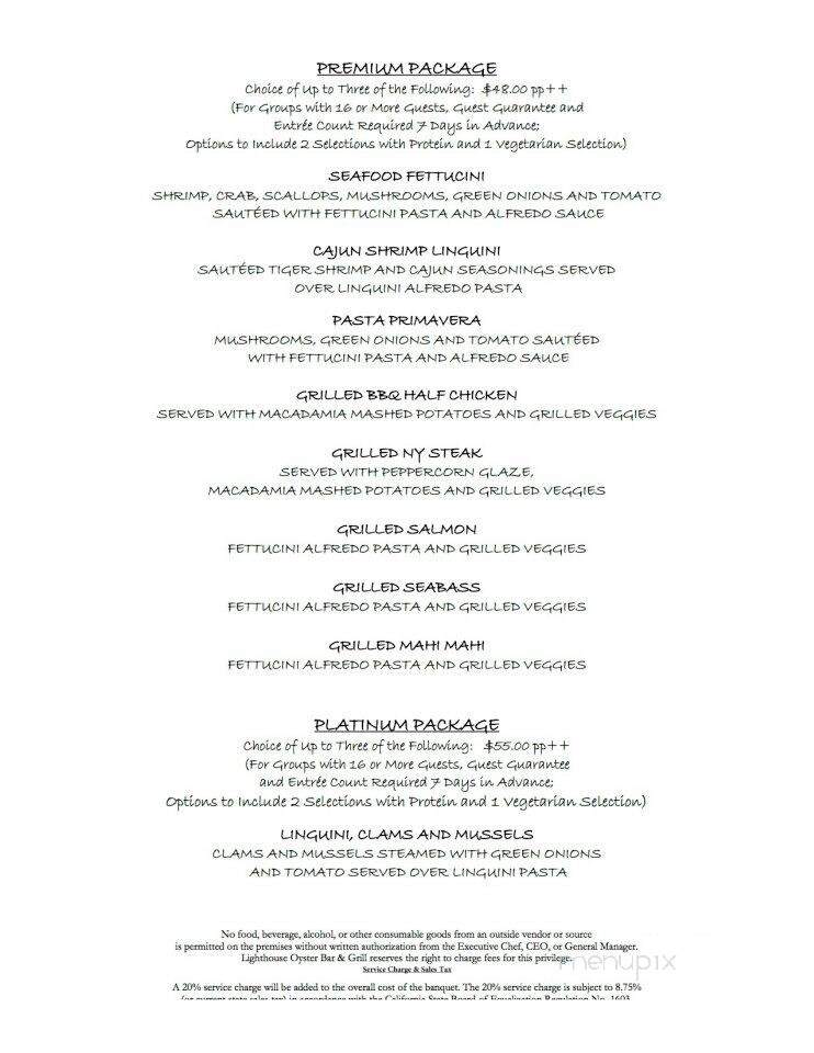 Lighthouse Oyster Bar & Grill - Oceanside, CA menu_pic