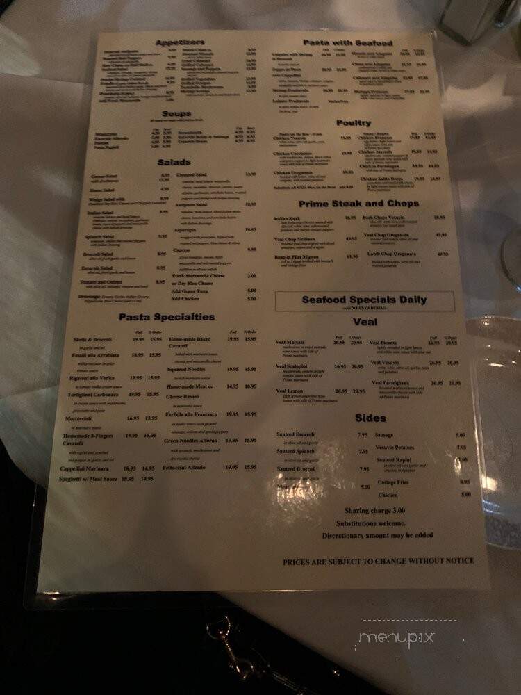 Bella Notte Restaurant - Chicago, IL menu_pic