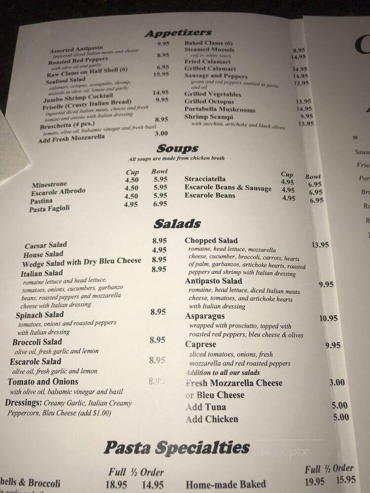 Bella Notte Restaurant - Chicago, IL menu_pic