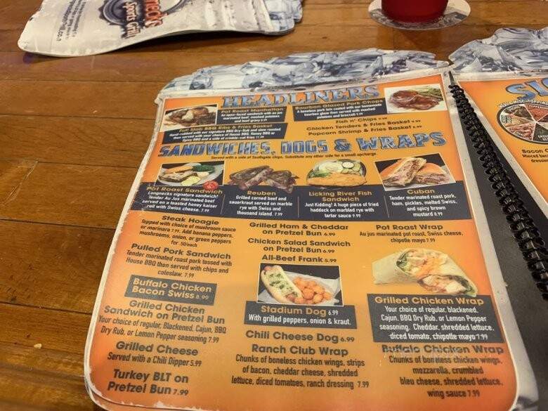 Longnecks Sports Grill - Hebron, KY menu_pic