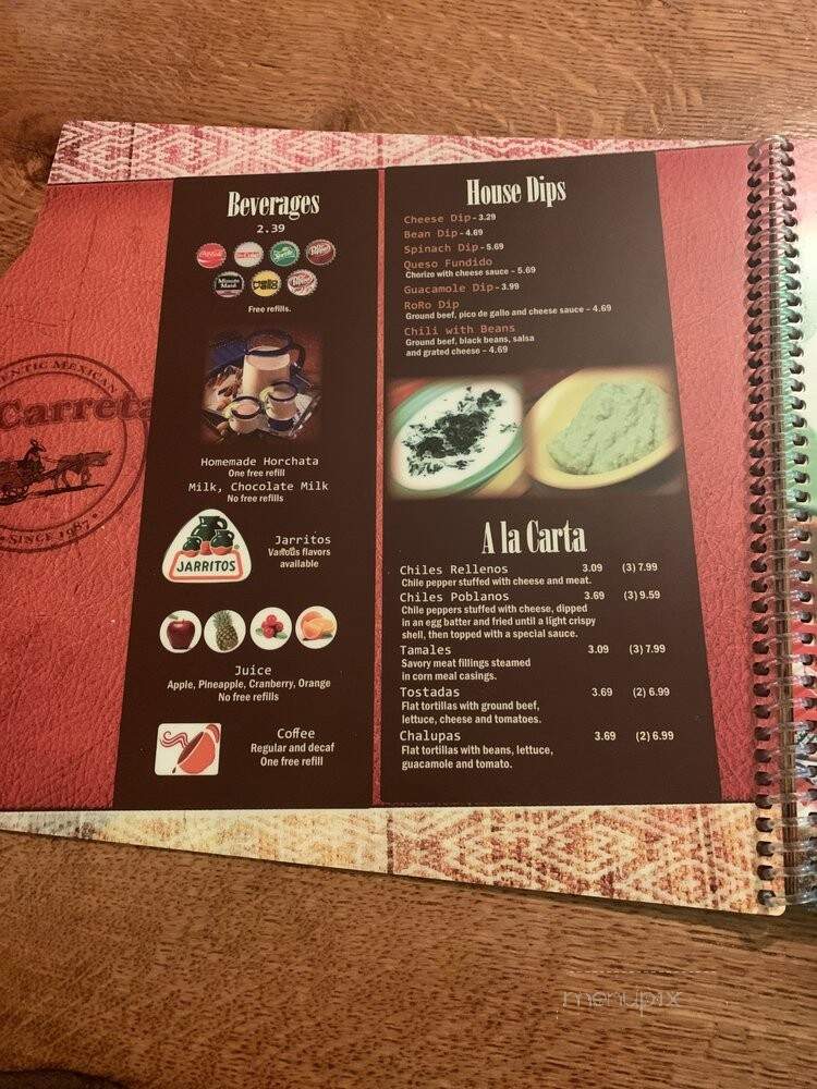 La Carreta Mexican Restaurant - Madison Heights, VA menu_pic