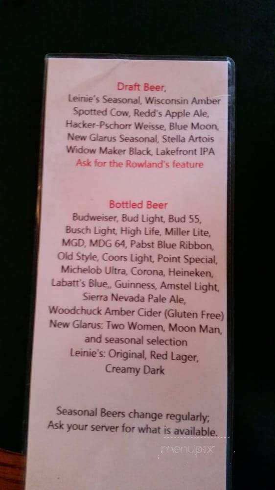 Boulder Beer Bar & Restaurant - Boulder Junction, WI menu_pic
