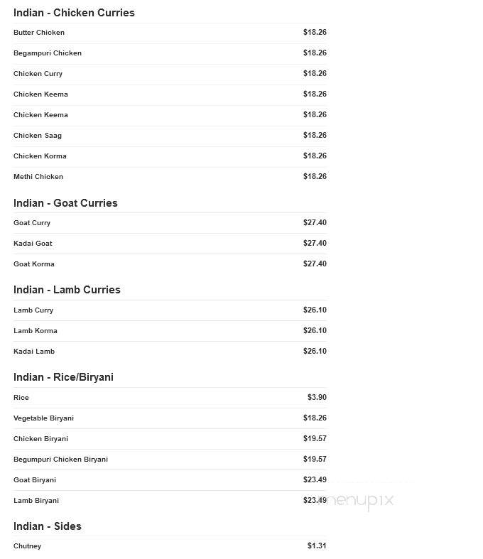 Mela - Sterling, VA menu_pic