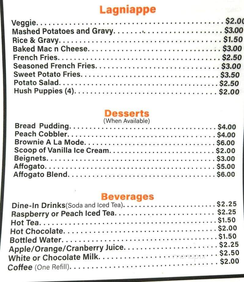 The Little Kitchen - Westwego, LA menu_pic