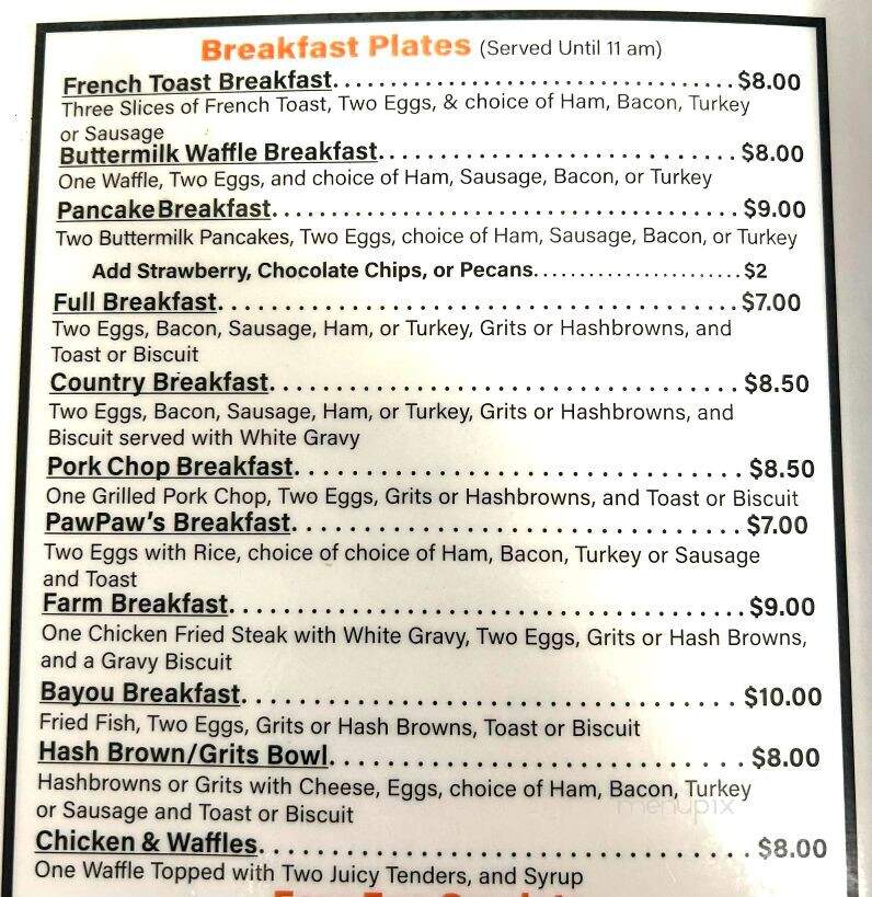 The Little Kitchen - Westwego, LA menu_pic