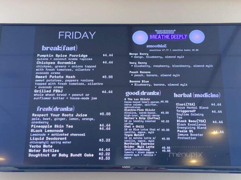 Heal - Minneapolis, MN menu_pic