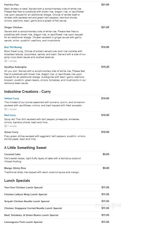 Indochine Express - Leland, NC menu_pic