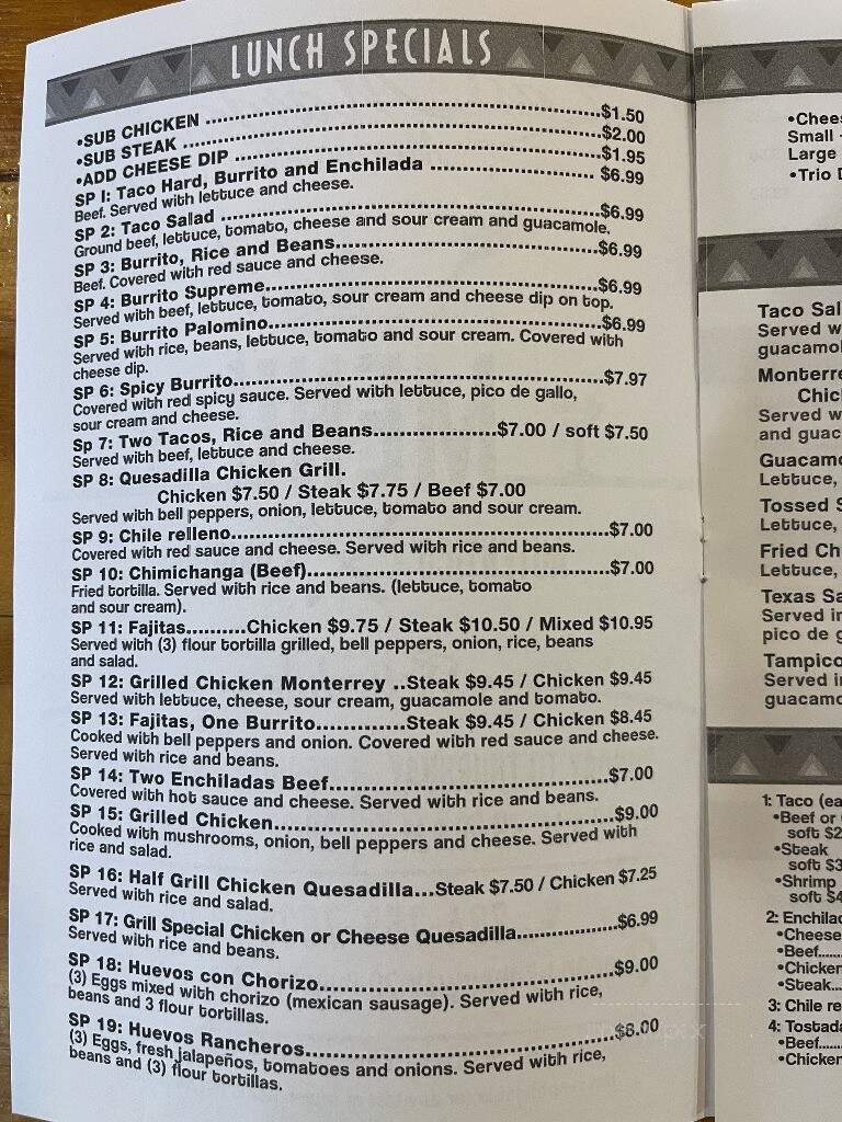 Las Margaritas Mexican Restaurant - Cusseta, AL menu_pic