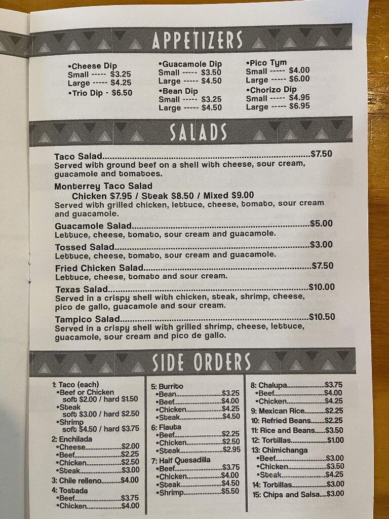Las Margaritas Mexican Restaurant - Cusseta, AL menu_pic