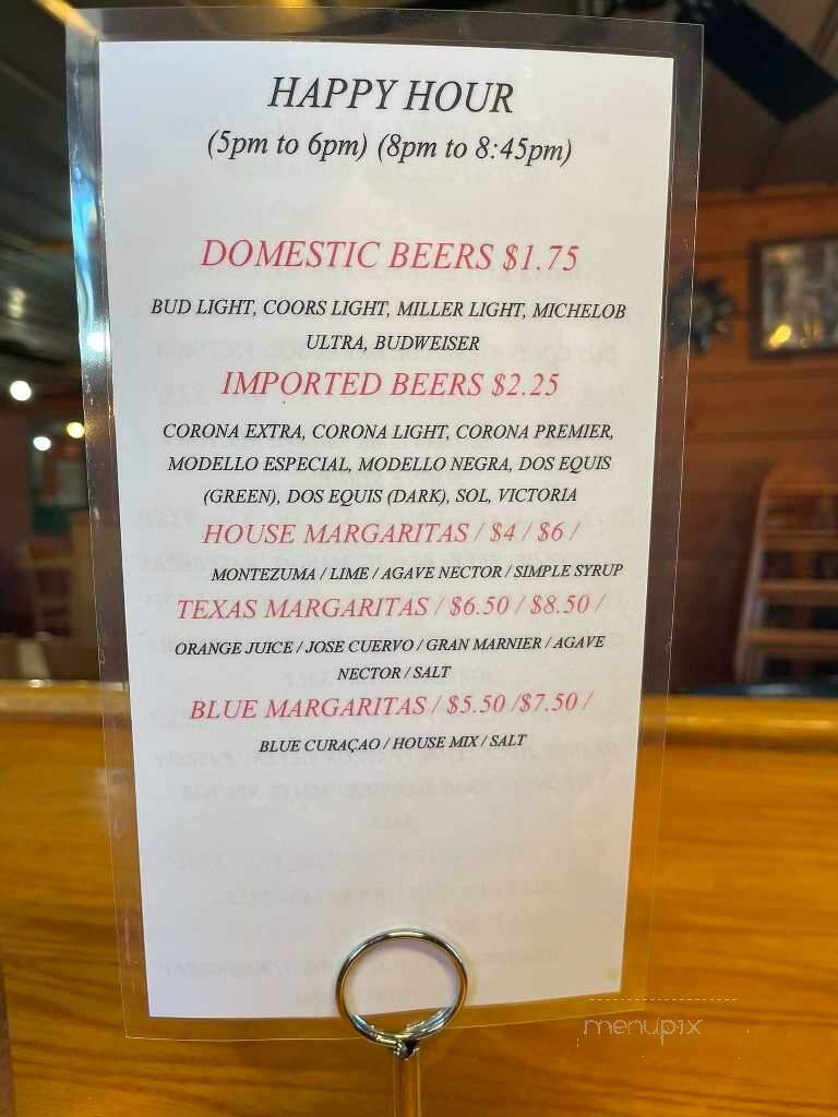 Las Margaritas Mexican Restaurant - Cusseta, AL menu_pic