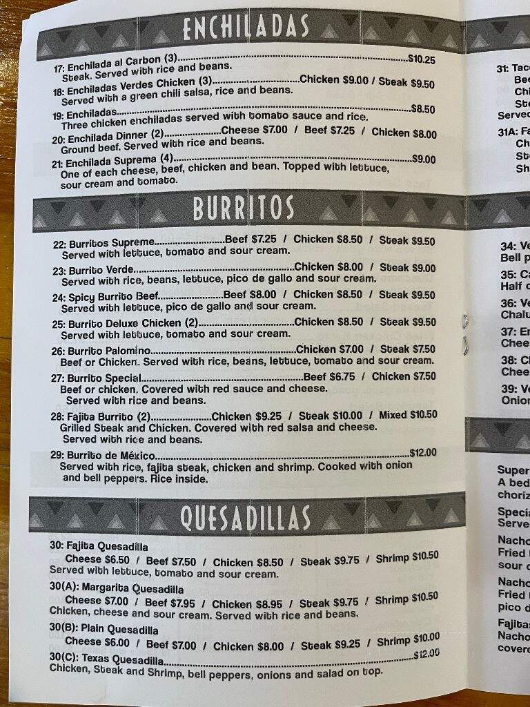 Las Margaritas Mexican Restaurant - Cusseta, AL menu_pic