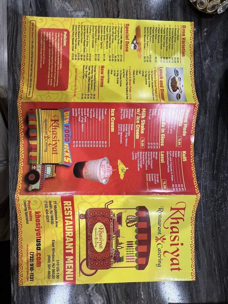 Khasiyat - East Windsor, NJ menu_pic