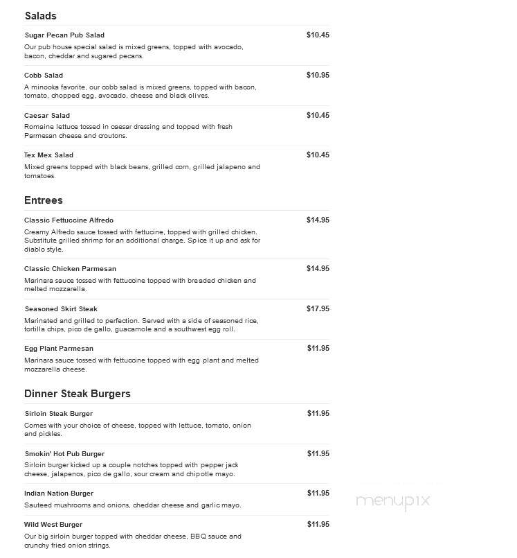 Minooka Pub & Grill - Minooka, IL menu_pic