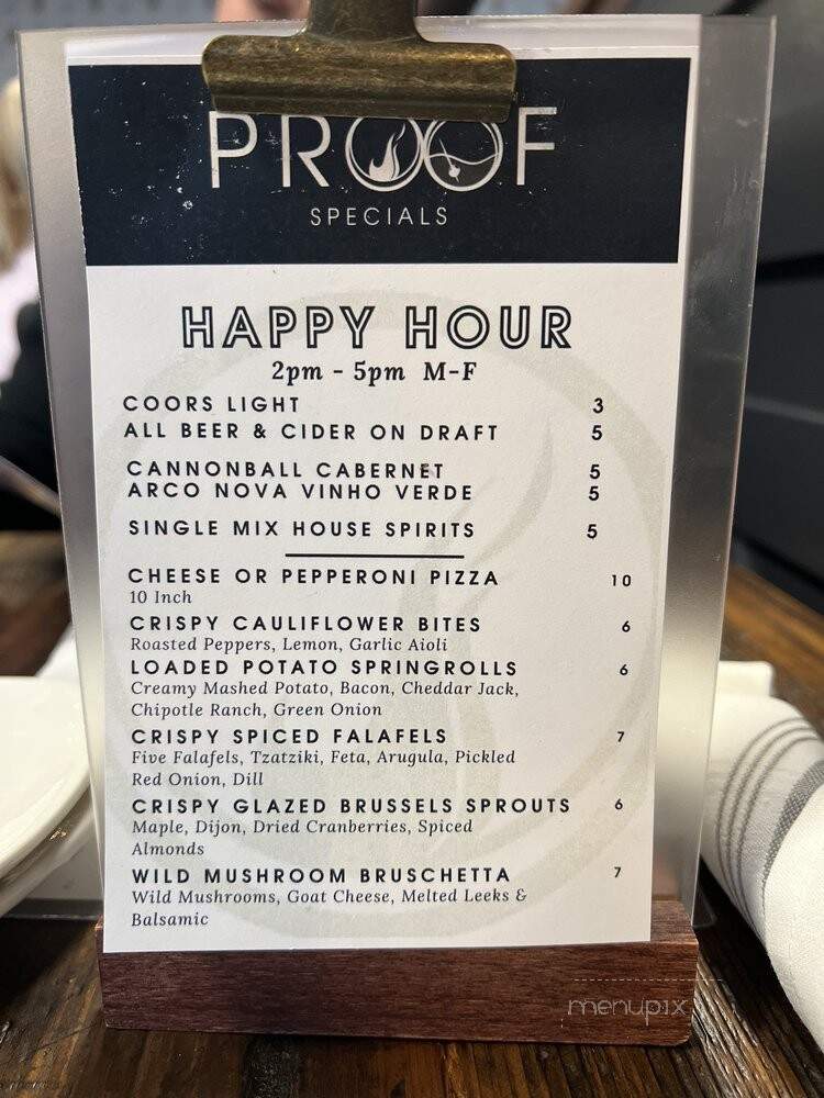 Proof Craft Pizza and Cocktails - Star, ID menu_pic