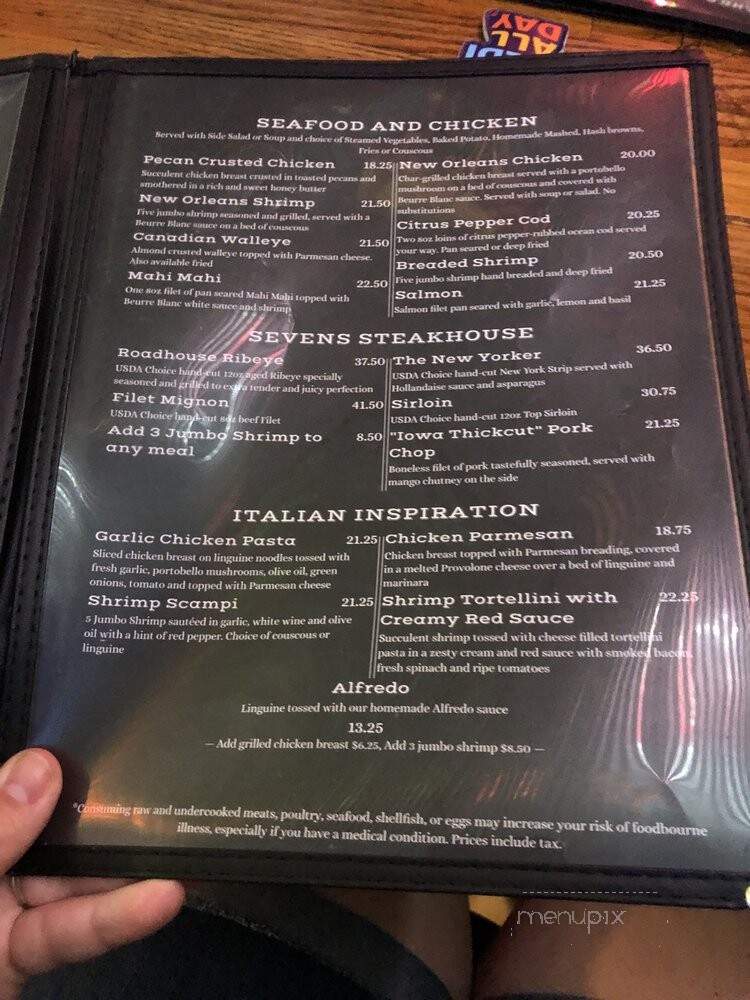 Rookie's - Clear Lake, IA menu_pic