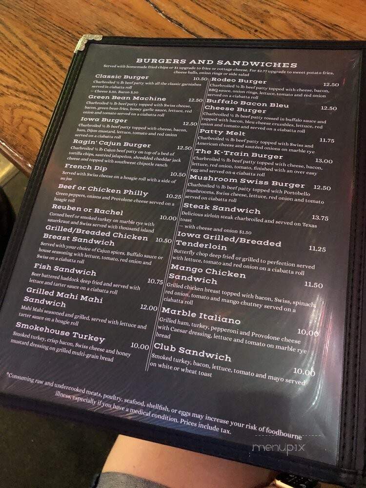 Rookie's - Clear Lake, IA menu_pic