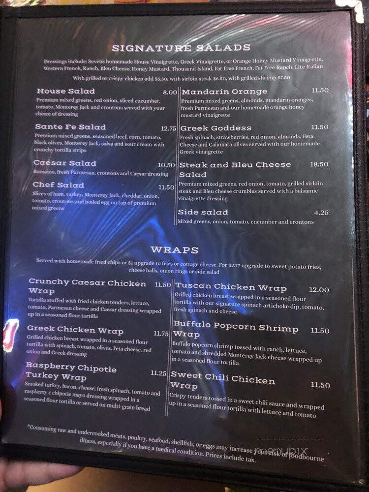 Rookie's - Clear Lake, IA menu_pic