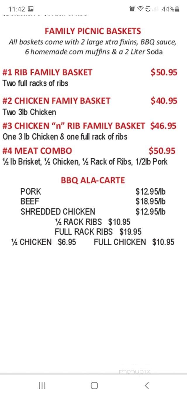 Pig Pit BBQ - Cohoes, NY menu_pic