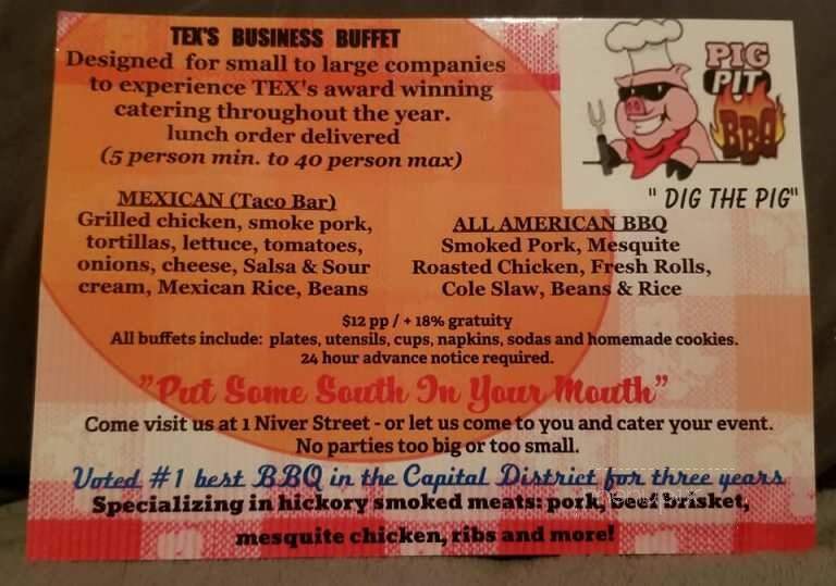 Pig Pit BBQ - Cohoes, NY menu_pic