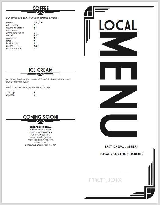 Local On Cooper - Glenwood Springs, CO menu_pic