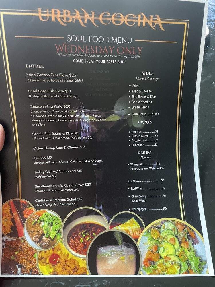 Urban Cocina - Vallejo, CA menu_pic