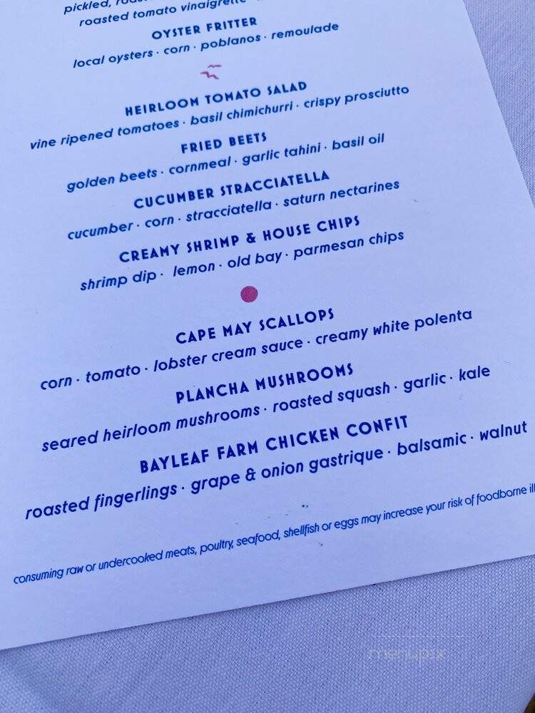 Summer Salt - Avalon, NJ menu_pic