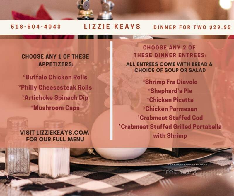 Lizzie Keays - WARRENSBURG, NY menu_pic