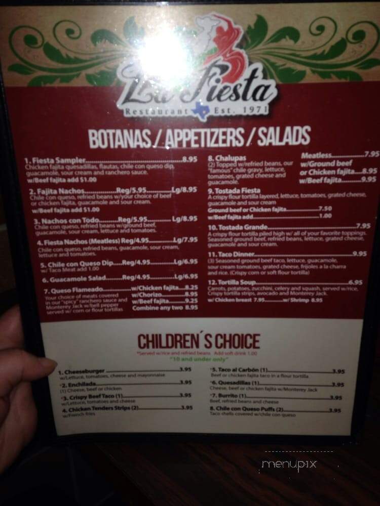 La Fiesta Restaurant & Cantina - Houston, TX menu_pic