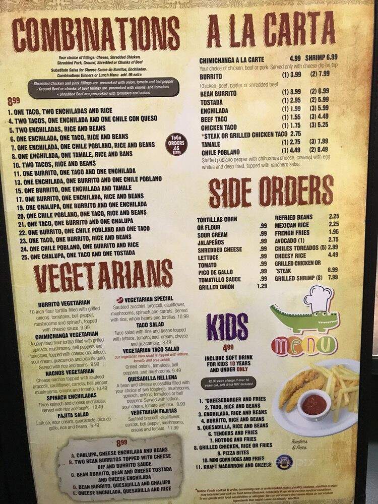 El Molcajete Mexican Restaurant - Manchester, TN menu_pic