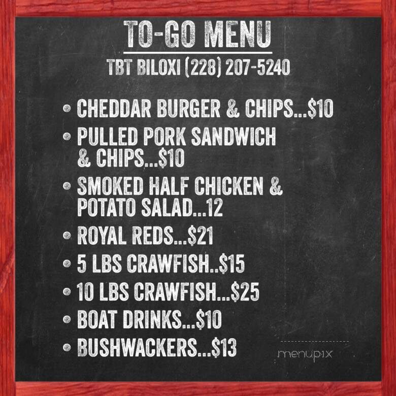 The Blind Tiger Biloxi Beach - Biloxi, MS menu_pic