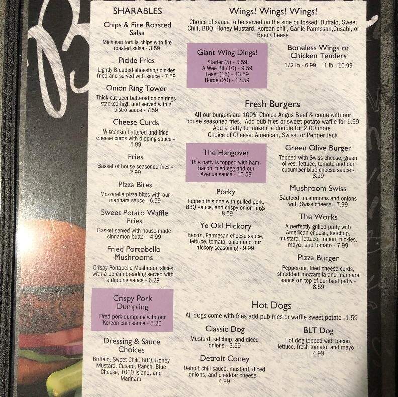 The Avenue Bar and Grill - Owosso, MI