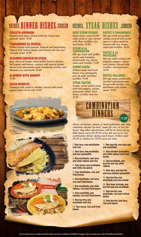 El Mezcal Mexican Restaurant - Ocala, FL menu_pic