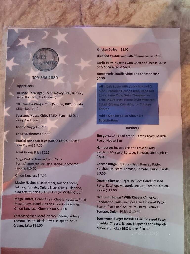 City Limits Viola - Viola, IL menu_pic