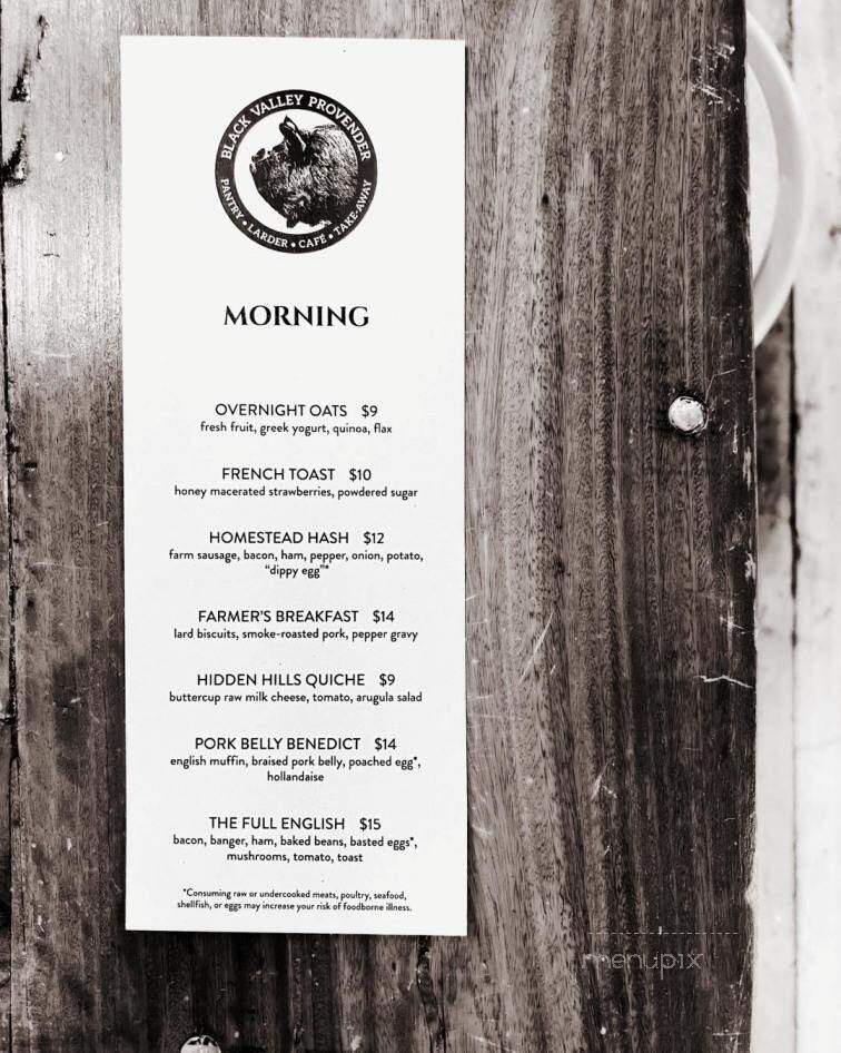 Black Valley Provender - Everett, PA menu_pic