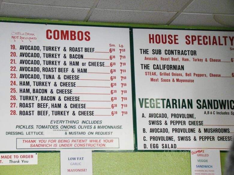 Sub Contractor - Simi Valley, CA menu_pic