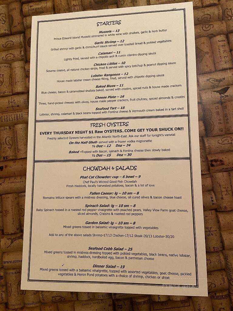 Phat Cats - Amesbury, MA menu_pic