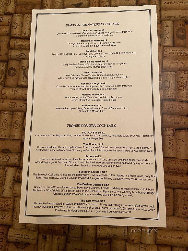 Phat Cats - Amesbury, MA menu_pic