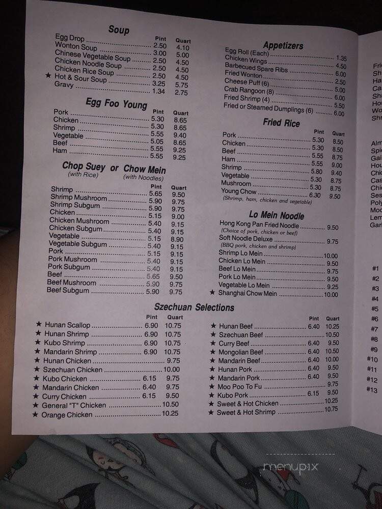 Mandarin Kitchen - Southgate, MI menu_pic