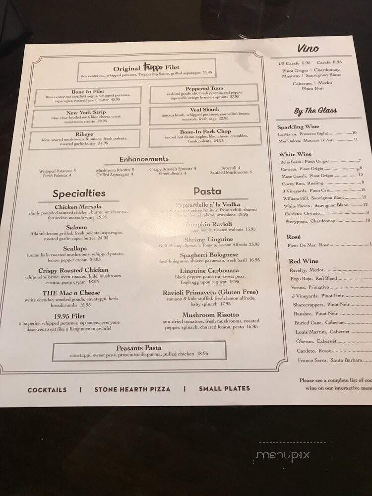 Troppo - Lansing, MI menu_pic