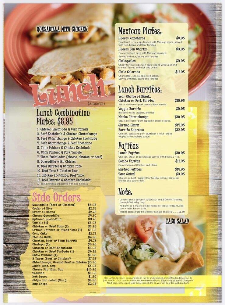 Chimi's Fresh Mex - Wentzville, MO menu_pic