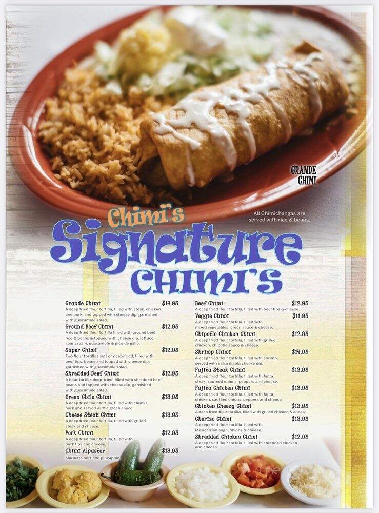 Chimi's Fresh Mex - Wentzville, MO menu_pic