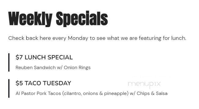Townsite Cafe - Topeka, KS menu_pic