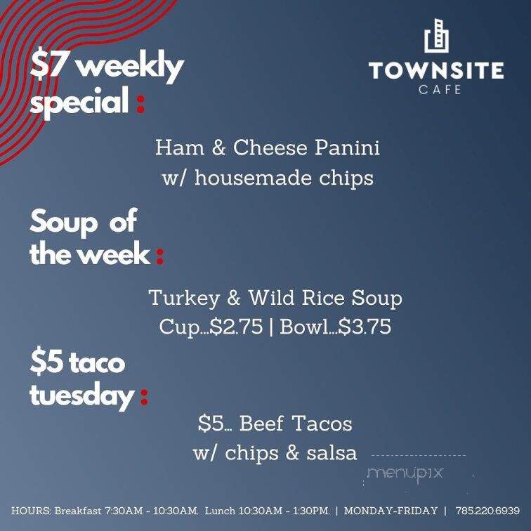 Townsite Cafe - Topeka, KS menu_pic