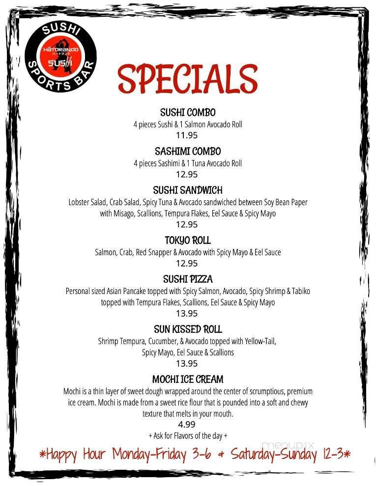 Hatorando Sushi & Sports Bar - Hartland, MI menu_pic