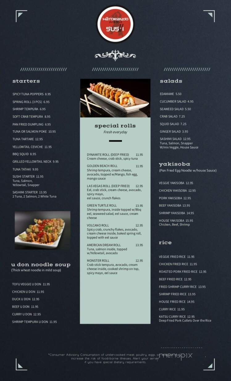 Hatorando Sushi & Sports Bar - Hartland, MI menu_pic