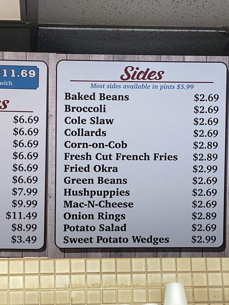Bubba & Frank's Smokehouse BBQ - Portsmouth, VA menu_pic