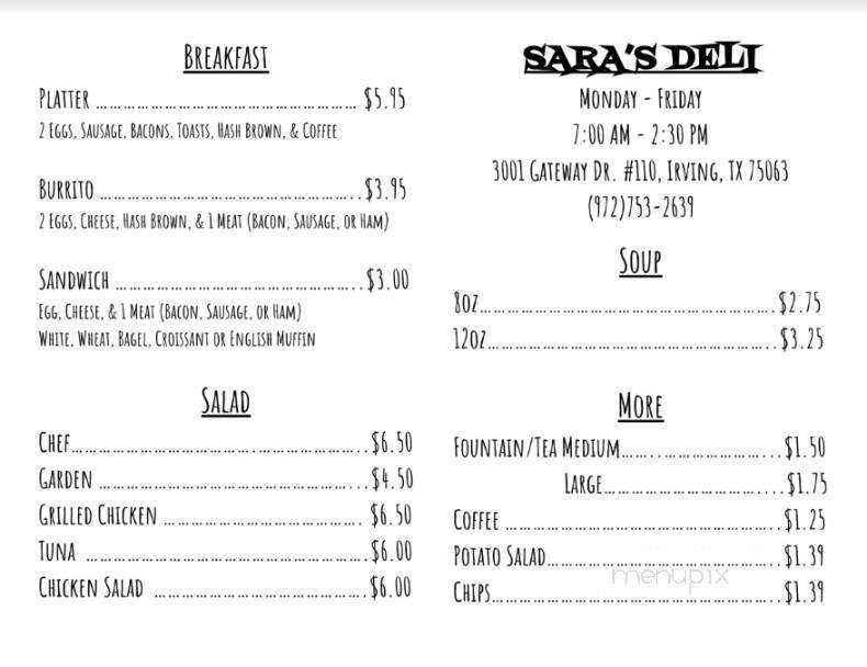 Sara's Deli - Irving, TX