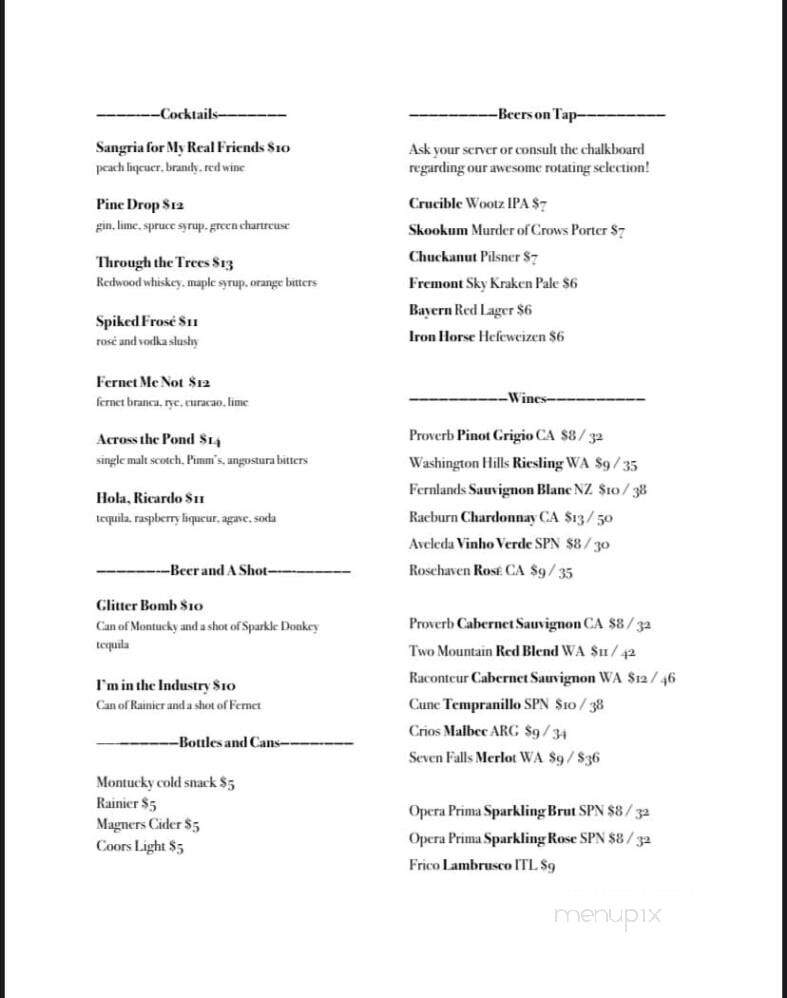 The Pines - Lake Stevens, WA menu_pic