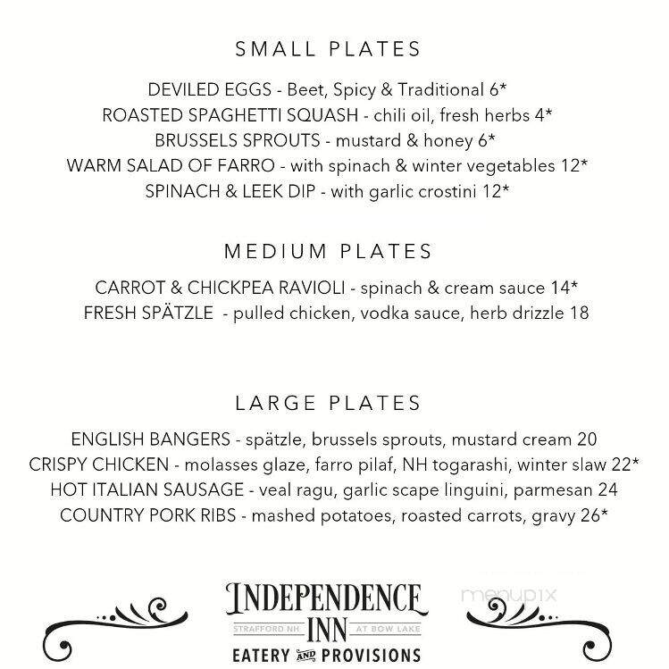 Independence Inn Eatery - Strafford, NH