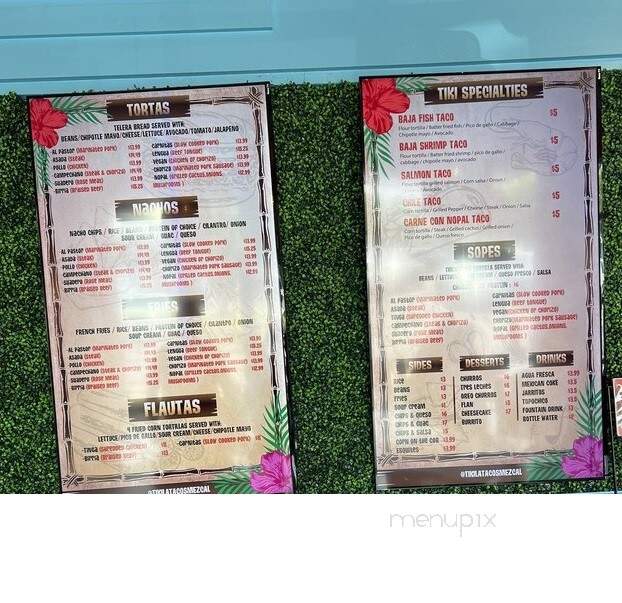 Tikila - Wake Forest, NC menu_pic